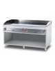 FRY-TOP LISCIO CROMATO TRIFASE SU MOBILE A GIORNO - Piastra cm 150,5x65 - 4 zone di cottura - CM 160X90X90H