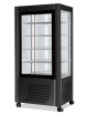 Vetrina pasticceria verticale Litri 540 - Refrigerazione ventilata +2° +10°C - ILLUMINAZIONE A LED - COLORE NERO - cm 90x70x184h