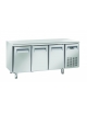 Tavolo refrigerato 3 porte per pasticceria in acciaio inox, refrigerazione ventilata +2°/+8°C - Classe C - cm 202,5x80x85h