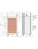 Armadio fermalievitazione con umidificatore e Touch screen da 5” - N° 20 Teglie 60x80 - Temperatura -20° / +35°C - cm 77x101x202