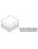 TAVOLO ARMADIATO CON ANTA A BATTENTE CON PANNELLATURA SOTTOPIANO INOX - CON ALZATINA - CM. 70X70X85H