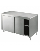 Tavolo armadiato inox Dimensioni cm. 230x70x85/90h