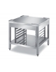 BASAMENTO FORNO A GIORNO INOX AISI 304 CON PORTATEGLIE - capacità n. 7 teglie GN 2/1 H. 60 mm - CM. 80X80X72H