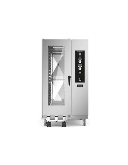 Forno a convezione ventilato professionale a gas 20 teglie gn 1/1 con carrello- Comandi Elettromeccanici - Con boiler