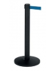 Aste delimita corsie con avvolgitori a molla - Colore asta nera - Colore nastro a scelta blu , rosso e nero - cm 36x95