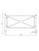 Barriera in tubolare acciaio zincato e verniciato. Pannello interasse - cm 82,5x82,5h