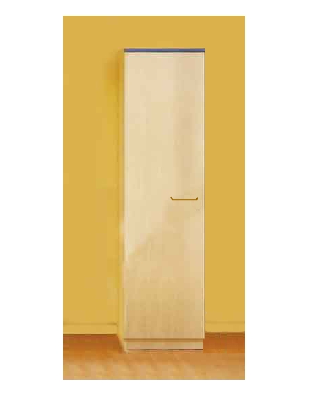 ARMADIO DEGENZA A 1 POSTO IN LEGNO MELAMINICO VARI COLORI CON 1 VANO SUPERIORE ED ASTA APPENDIABITI-CM 50,2x60x200h