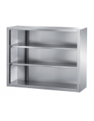 PENSILE A PARETE INOX AISI 304 A GIORNO CON 2 RIPIANI INTERMEDI - CM. 80X40X90H