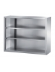 PENSILE A PARETE INOX AISI 304 A GIORNO CON 2 RIPIANI INTERMEDI - CM. 80X40X90H