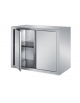 PENSILE INOX AISI 304 A PARETE CON 2 PORTE A BATTENTE - CM. 120X40X66H