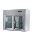 PENSILE A PARETE REFRIGERATO STATICO CON 2 PORTE A BATTENTE IN VETRO E ACCIAIO INOX - CM. 110X40X90H