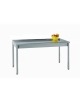 Tavolo acciaio inox su gambe tonde cm. 180x60x85/90h