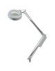 Lampada con lente ingrandimento circolare 3 diottrie a lente bifocale con braccio lungo su stativo con ruote