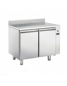 Banco Refrigerato Ventilato 2 cassetti in Acciaio Inox Aisi 304 - Temperatura -2° +8° C - cm 136x70x86h