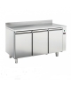 Tavolo Refrigerato Ventilato 3 sportelli con alzatina per unità refrigerante remota - Temperatura -2° +8° C - cm 166,5x70x96h