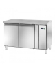 Tavolo Refrigerato Ventilato 2 sportelli in Acciaio Inox  per unità refrigerante remota - Temperatura -2° +8° C - cm 122x60x86h