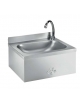 LAVAMANI A PARETE INOX AISI 304 CON COMANDO A GINOCCHIO E MISCELATORE - CM. 40X31,5X17,5H