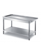 TAVOLO INOX AISI 304 DI USCITA LAVASTOVIGLIE CON AGGANCIO A DESTRA - CM. 80X70X85H