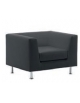 Poltrona divano 1 posto per ufficio con gambe cromate e rivestimento a scelta - cm 94x79x65h