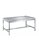 TAVOLO CERNITA INOX AISI 304 PER SERVIZIO LAVASTOVIGLIE CON AGGANCIO SINISTRO - CM. 200X110X85H