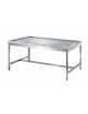 TAVOLO CERNITA INOX AISI 304 PER SERVIZIO LAVASTOVIGLIE CON AGGANCIO DESTRO - CM. 200X110X85H