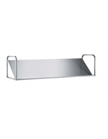 MENSOLA PORTACESTELLI INOX AISI 304 MONTAGGIO A PARETE - CM. 100X40X50H