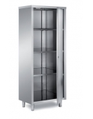 ARMADIO INOX AISI 304 CHIUSO VERTICALE CON 1 PORTA A BATTENTE TAMBURATA - CM  70X50X170H