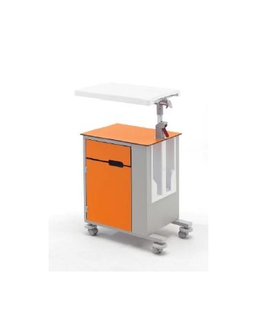 COMODINO DX CON CASSETTO . ANTA PORTABOTTIGLIE. E BICCHIERI, C/RUOTE, TAVOLINO SERVITORE