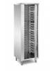 ARMADIO INOX AISI 304 NEUTRO PORTATEGLIE CON 1 PORTA A BATTENTE TAMBURATA - PORTATA 20 TEGLIE CM. 60X40 - CM. 70X70X200H