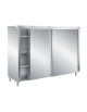 ARMADIO INOX AISI 304 VERTICALE CHIUSO CON PORTE SCORREVOLI - CM. 140X60X170H