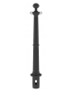 Dissuasore in ghisa arricchito da fregi ornamentali, occhielli fissi opzionali, - cm diam. 14,5x110h