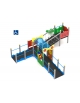 Percorso inclusivo in alluminio con scivolo - cm 623x692xh224