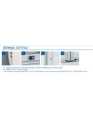 Vetrina bibite verticale doppia con ante a battente - Lt 1000 - refrigerazione ventilata +1/+10°C - cm 120x73x203,5h