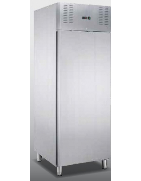 Armadio refrigerato GN 2/1 in acciaio inox AISi 304, refrigerazione ventilata, temperatura -2/+8°C - mm 1250x685x1435h