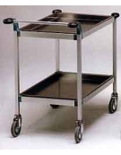 CARRELLO A DUE PIANI INOX CM. 80X50