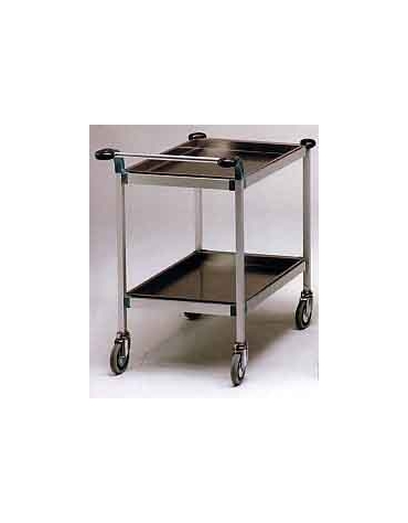 CARRELLO A DUE PIANI INOX CM. 80X50