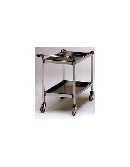 CARRELLO A DUE PIANI INOX CM. 80X50