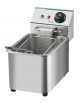 Friggitrice elettrica professionale 1 vasca da Lt 4 monofase da banco in acciaio inox - Potenza Kw 2