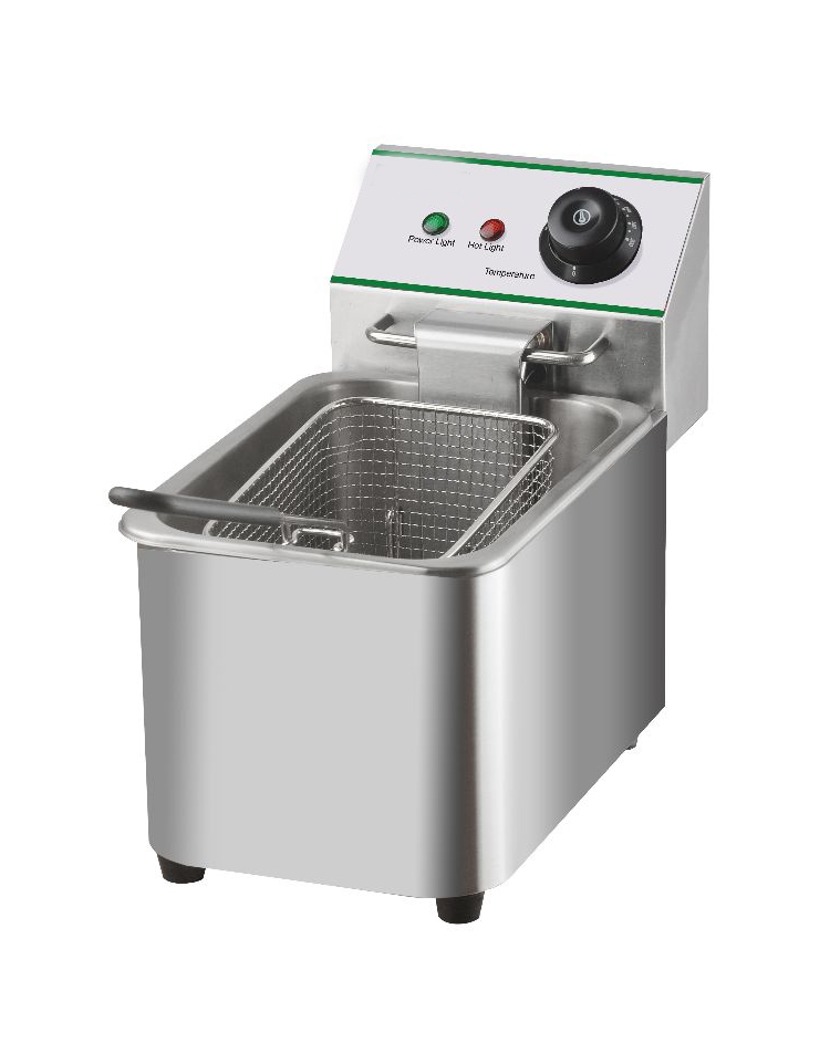 Friggitrice professionale Friggitrice elettrica in acciaio inox 6.3QT/6L  2500W Facile da pulire Riscaldamento rapido Friggitrice da banco Friggitrice  : : Commercio, Industria e Scienza