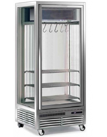 Vetrina Refrigerata per Carne - Griglie In Acciaio Inox - Capacità 550 Lt mm 795x730x2005h