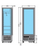 Vetrina Refrigerata per Carne - Griglie In Acciaio Inox - Capacità 550 Lt mm 795x730x2005h