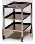 CARRELLO A TRE PIANI INOX PER MEDICAZIONE CM 70X50