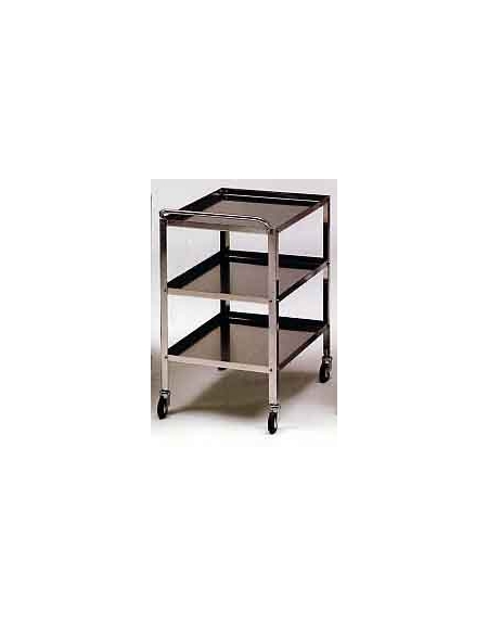CARRELLO A TRE PIANI INOX PER MEDICAZIONE CM 70X50