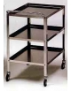 CARRELLO A TRE PIANI INOX PER MEDICAZIONE CM 70X50