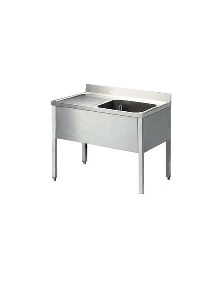 Lavatoio inox 1 vasca + gocc.sinistro Dimensioni cm.140x70x85/90 Lavatoio inox 1 vasca + gocc.sinistro Dimensioni cm.140x70x85/90