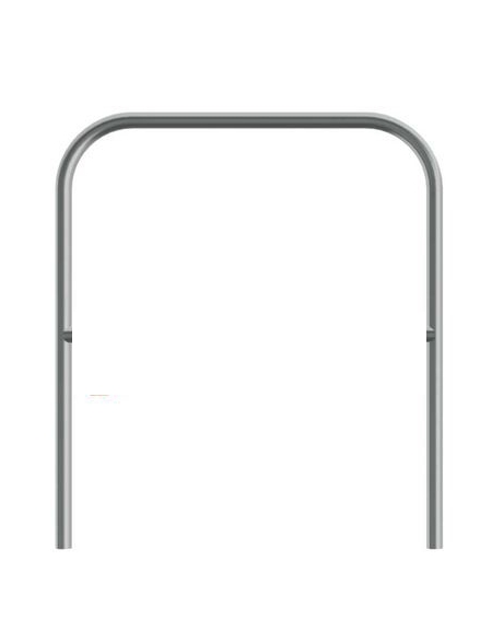Barriera con piegatura a freddo di tubolare in acciaio Ø48 a forma di U rovesciato, senza traverso, da inghisare - cm 100x120h