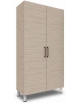 ARMADIO A 2 ANTE PER CAMERA DI DEGENZA CON ANTE IN LEGNO NOBILITATO MELAMINICO - CM 90X56,5X207H