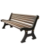 Panchina da esterno per parco pubblico o giardino con struttura in ghisa - Doghe in legno di Pino russo - cm 170x54x74h