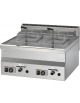 Friggitrice elettrica da banco trifase professionale 2 vasche capacità 10+10 lt cm 70x70x28h
