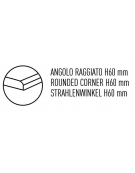 TAVOLO COMPOSIZIONE N°4 - 2 ANTE A BATTENTE CON 1 VANO PORTATEGLIE, TRAMOGGIA E 1 CASSETTONE ESTRAIBILE - CM. 220X80X87H